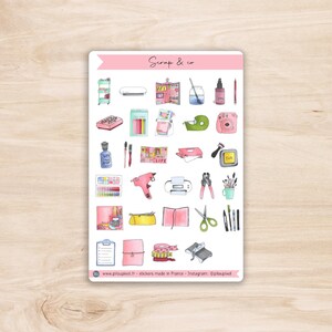 Adesivos Scrap & co - folha de adesivos para scrapbooking e atividades manuais
