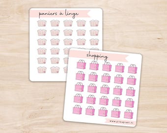 Mini pegatinas Plan With Me - hoja de pegatinas de un solo patrón - ilustraciones de la vida cotidiana
