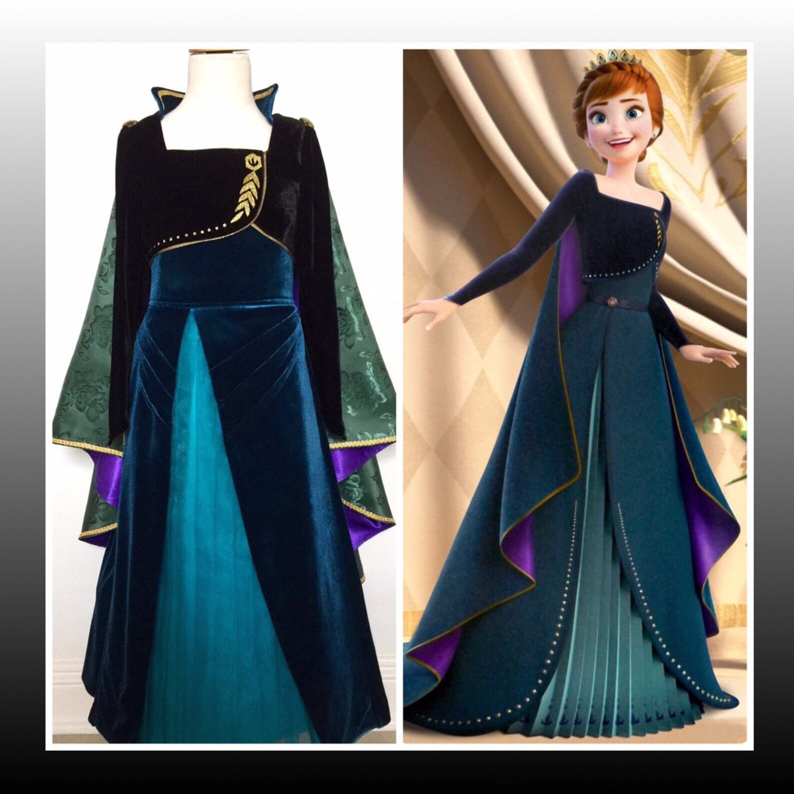 Frozen 2 Anna Kroning Jurk Queen Anna Dress Girl Frozen 2 | Etsy