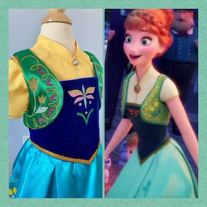 Frozen Fever Anna dress, Frozen Fever Dress Girl, Disney Princess Dress Girl, Frozen Birthday Dress, Frozen Fever Toddler, Handmade Dress