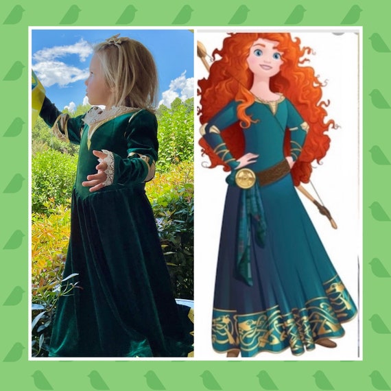 Disney Merida Costume Child Green Dress Disney Merida Costume Child Green Dress