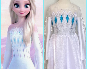 Frozen 2 Dress, Frozen 2 Inspired White Dress, Frozen Elsa Dress Girls, Frozen  Dress Toddlers, Kids Cosplay, Handmade Dress, Princess Dress - Etsy