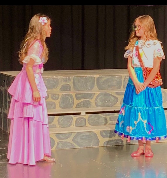 Girls Encanto Isabella Costume Kids Child Disney Cosplay Princess