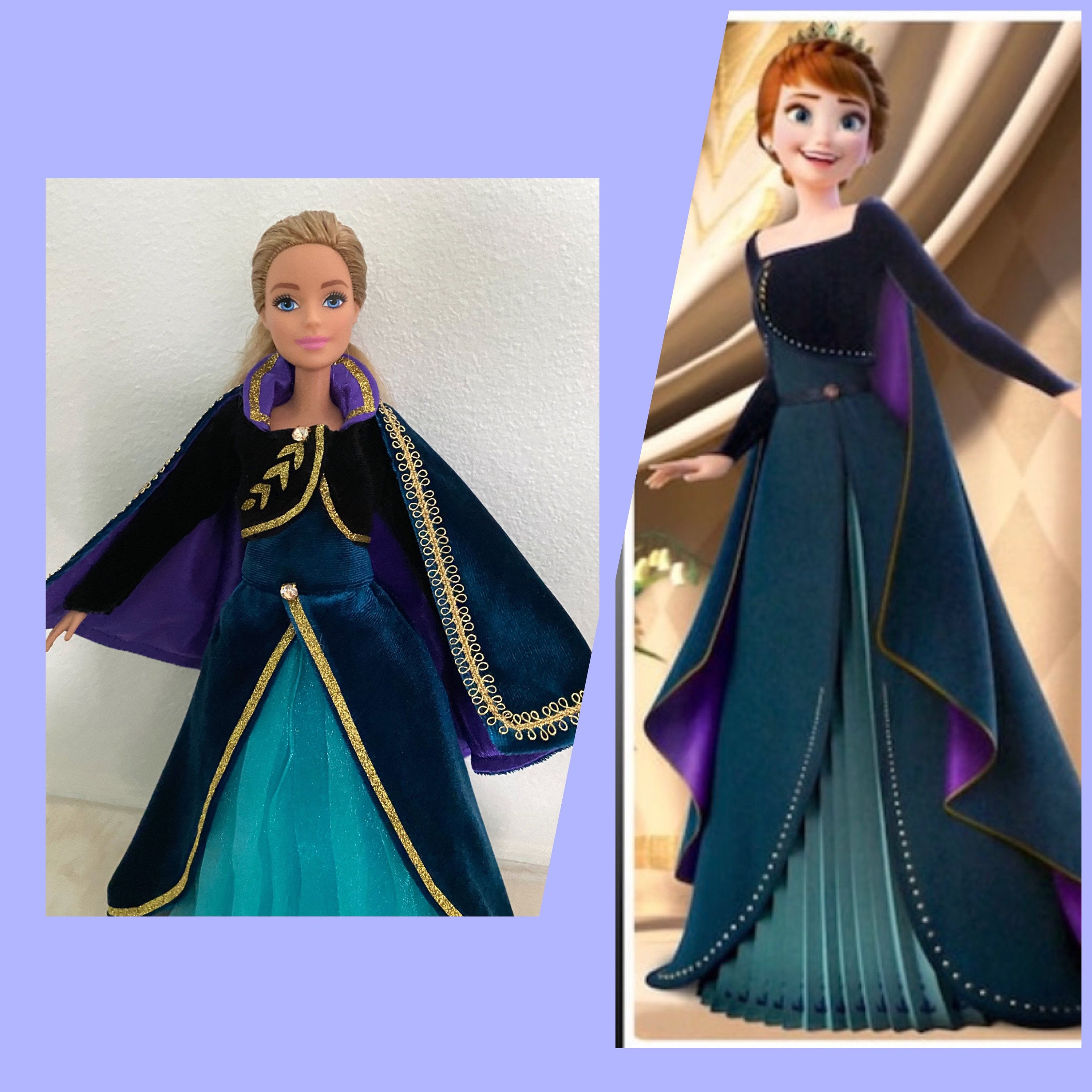 Disney Frozen 2 Elsa Queen Anna Princess Cake Baking Romance Decoration  Doll Hand-made car decoration Doll Holiday Gift