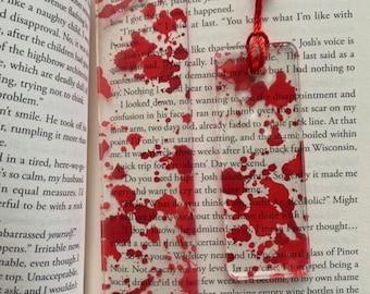 Bookmark, Blood spatter, crime scene, crime novel, true crime, acrylic, valentines, gifts for her, gifts for him, stocking, ssdgm