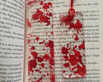 Bookmark, Blood spatter, crime scene, crime novel, true crime, acrylic, valentines, gifts for her, gifts for him, stocking, ssdgm