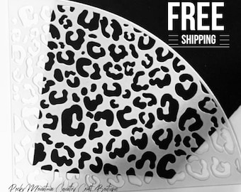 Clear sleeve stencil, bleach shirt, leopard sleeve stencil, bleach template stencil, multiple options