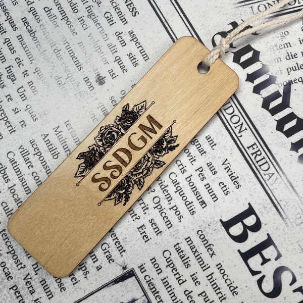 Ssdgm (stay safe don’t get murdered) wooden bookmark, true crime, thriller, wild spirit, gift for her, gift for him, book lover