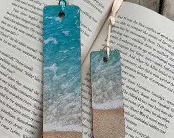 beach bookmark etsy