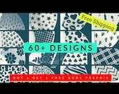 Reusable,clear sleeve stencil, over 60 designs , Buy 5, get 1 free multiple designs, Fall, Halloween, Christmas bleach template stencil