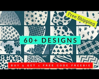 Reusable,clear sleeve door hanger stencil, ~over 60 designs~, **Buy 5, get 1 free, Fall, Halloween, Christmas bleach template stencil