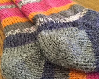 Kammgarn Toe Up Socken Muster
