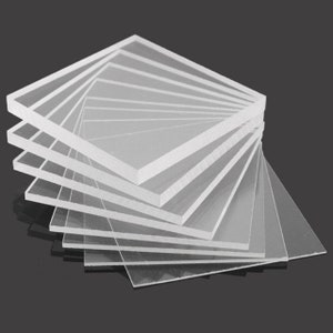 Acrylic Shelf | Clear Acrylic | Custom Shelf | per Sq ft | Multiple Thicknesses 0.125" | 0.1875" | 0.25"| 0.375" | 0.5" | 0.75" | 1.0" (DIY)