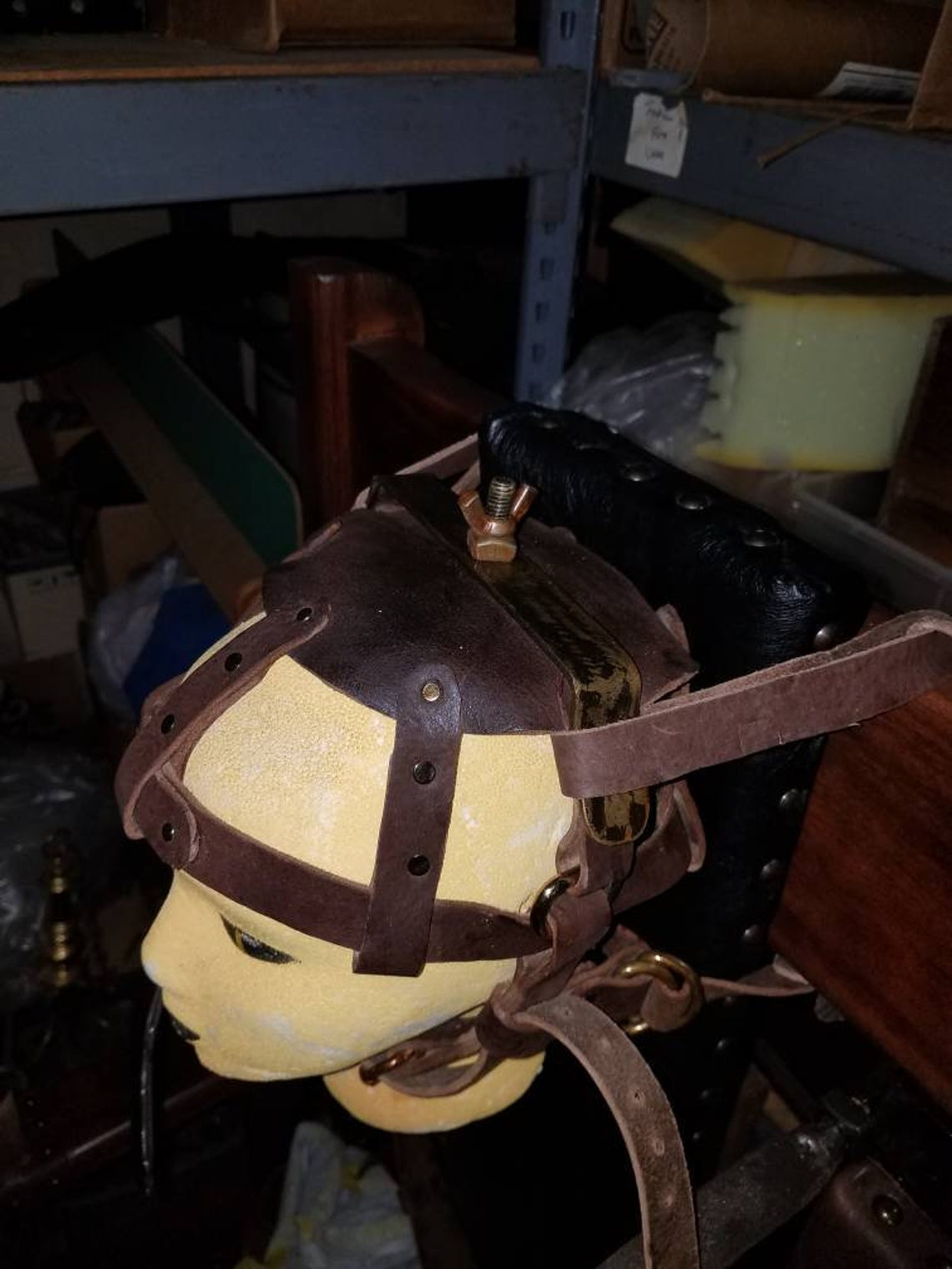 Old Sparky Headpiece Electrode Electric Chair Leather Head Etsy
