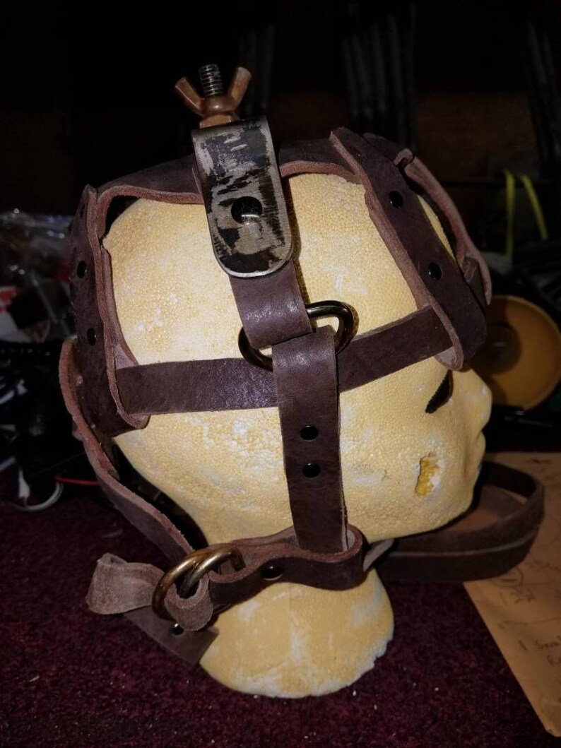 Old Sparky Headpiece Electrode Electric Chair Leather Head Etsy