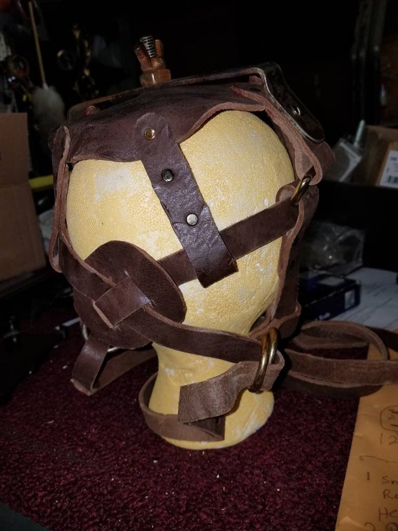 Old Sparky Headpiece Electrode Electric Chair Leather Head Etsy