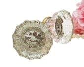Crystal Doorknobs, Brass Crystal Glass, 12 Point Star, Door Handles, Ornate Knobs, Shabby Chic Decor, Rustic Decor