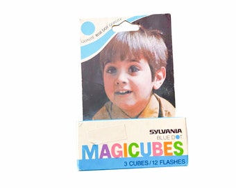 Vintage Sylvania Magic Cubes Blue Dot Magicubes Lot of 2 Packs of 3 NEW 