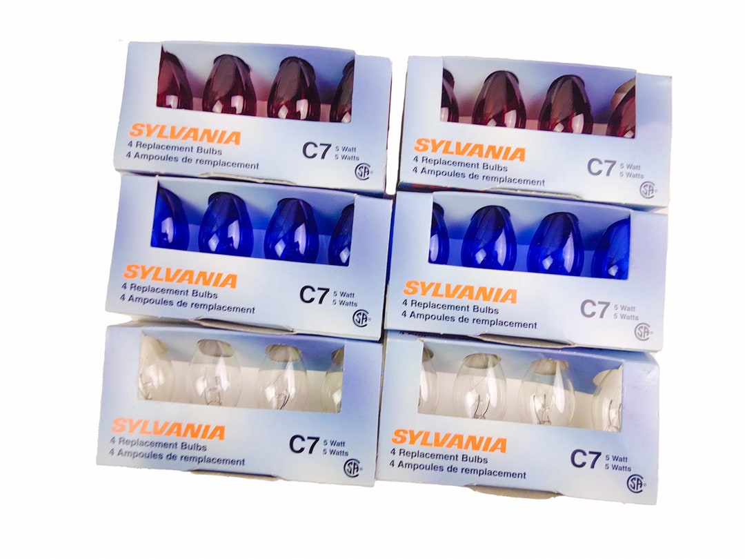 Set of 7 Sylvania Christmas Tree Replacement Light Bulbs Etsy Canada