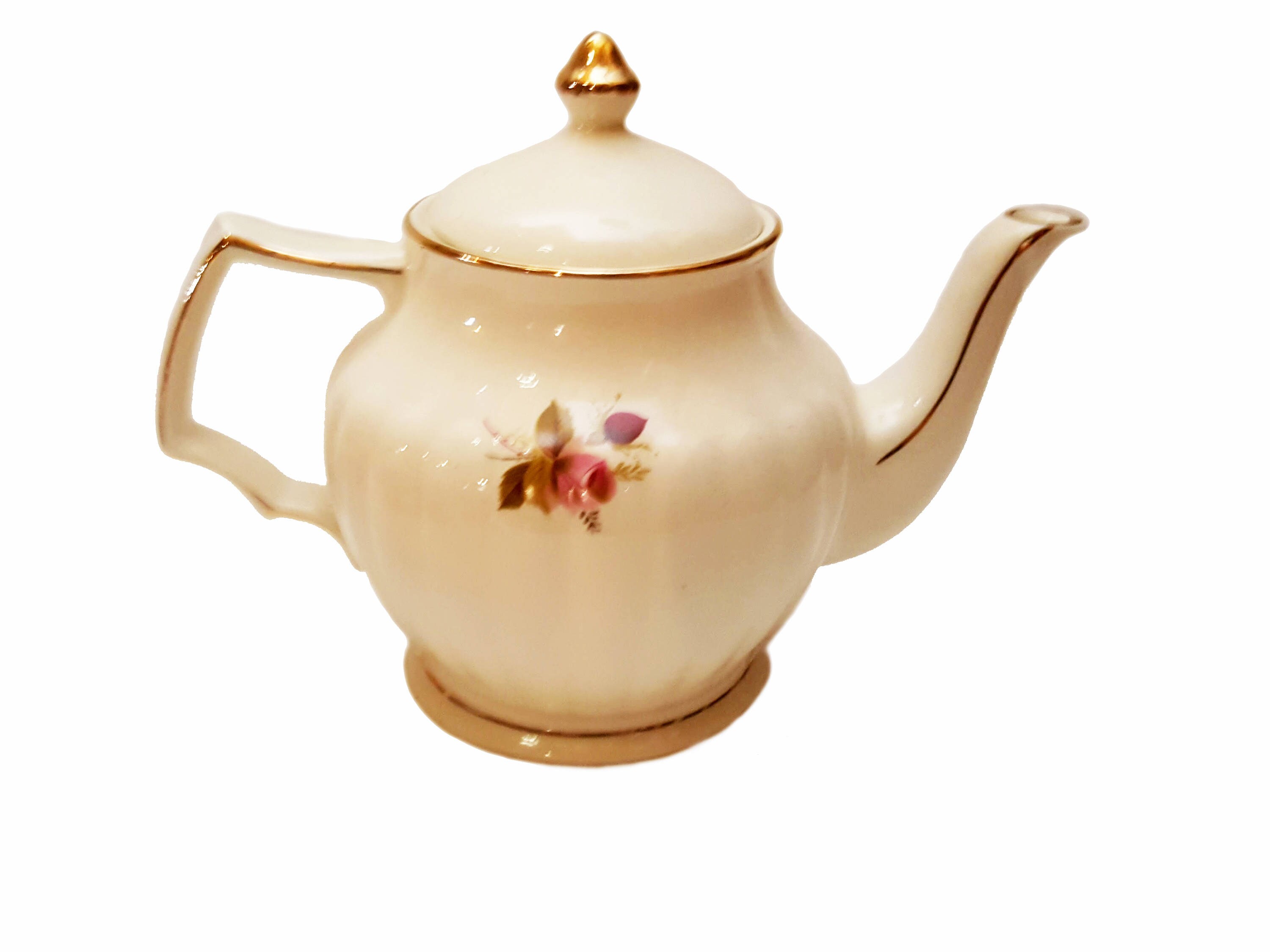 Vintage Sadler Teapot With Pink Roses Pink Floral Teapot Etsy