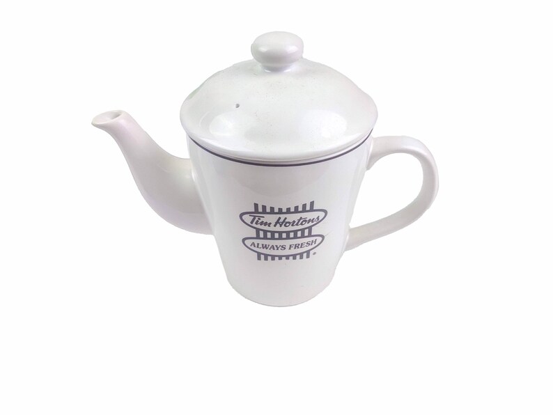 Tim Hortons Porcelain Teapot Coffee Pot With Logo Canada Etsy Canada