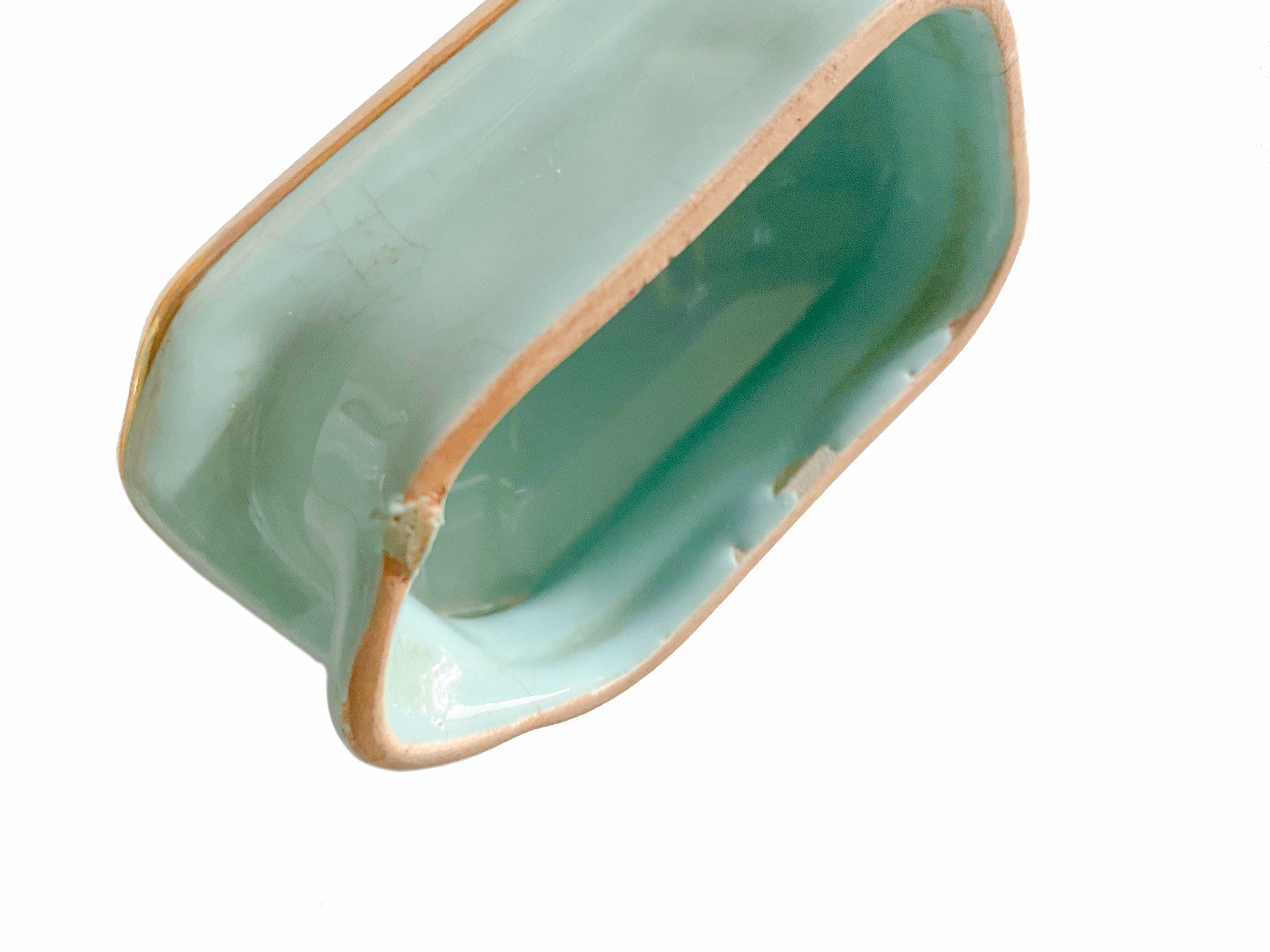 Sadler Cube Tea Set Mint Green Gold Floral 4cup Teapot Etsy