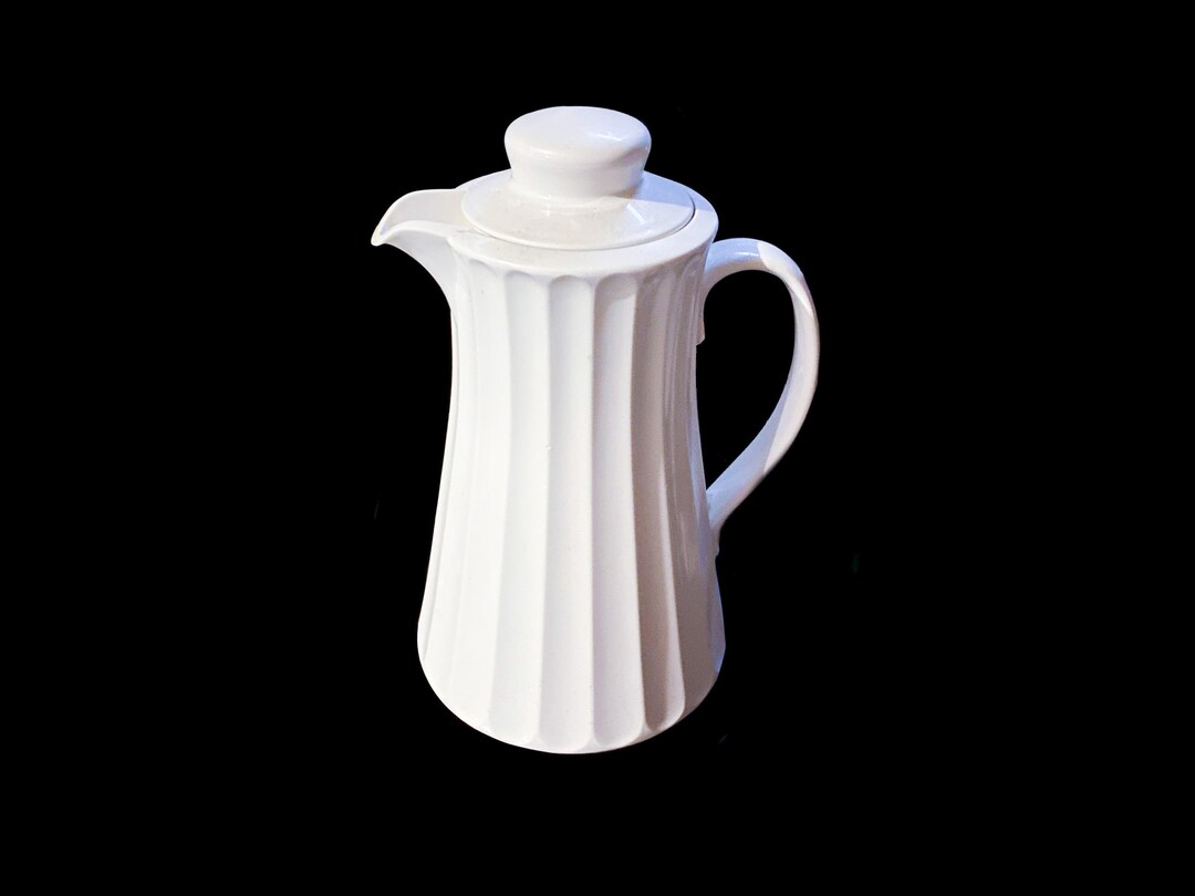 Isolierstar Thermal Carafe Hot Water Pitcher White Ridged Etsy