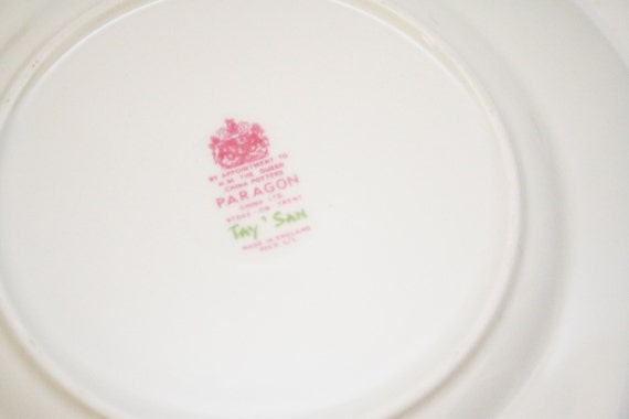 Pink Floral Plates Wedding Table Decor SALE Set of 6 Vintage Paragon Dinner Plates Tay San Bridal Shower Plate Dinnerware Set