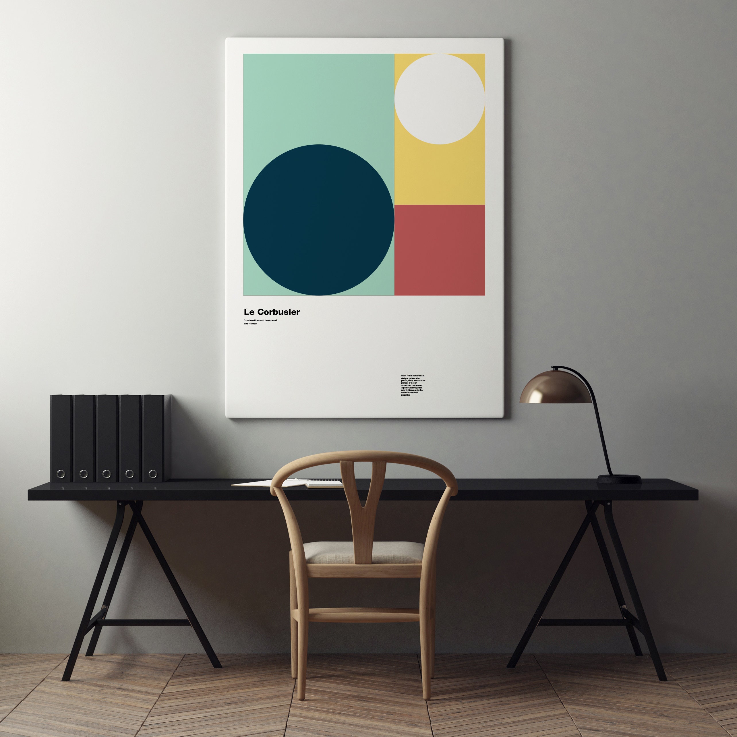 Le Corbusier Architecture Poster Furniture Fibonacci Design French