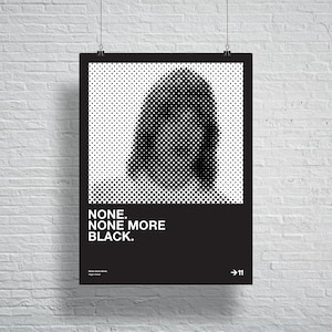 Spinal Tap None more black nigel tufnel quote heavy metal print poster rock and roll movies music funny Helvetica typographic black