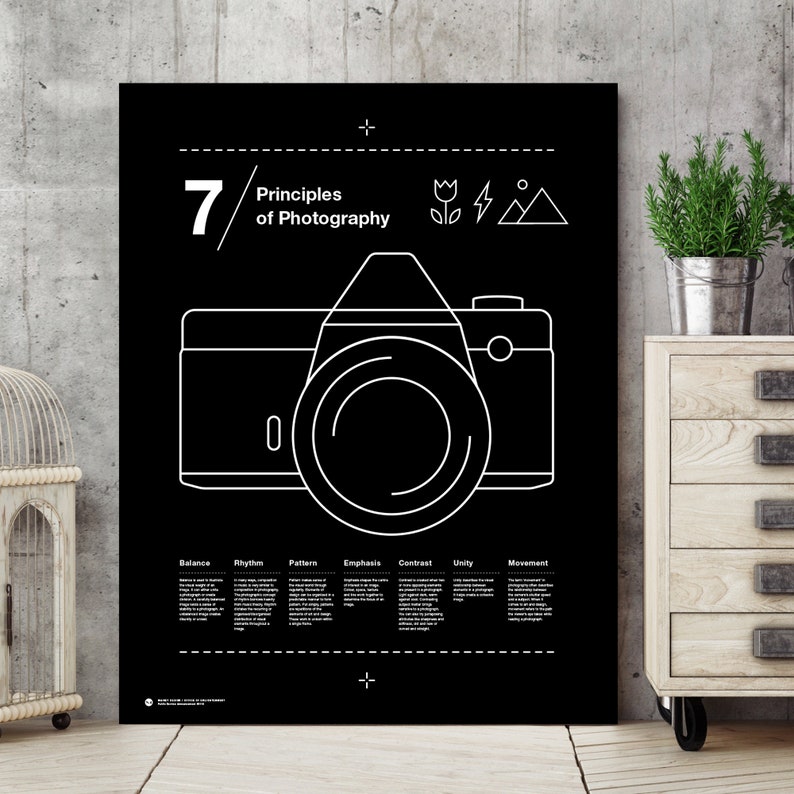 7 Essential Principles of Photography Poster Helvetica Etsy