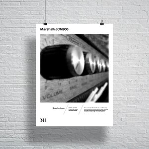 Spinal Tap Nigel Tufnel Marshall Amplifiers JCM900 poster print These go to eleven print movie poster music Helvetica typographic black