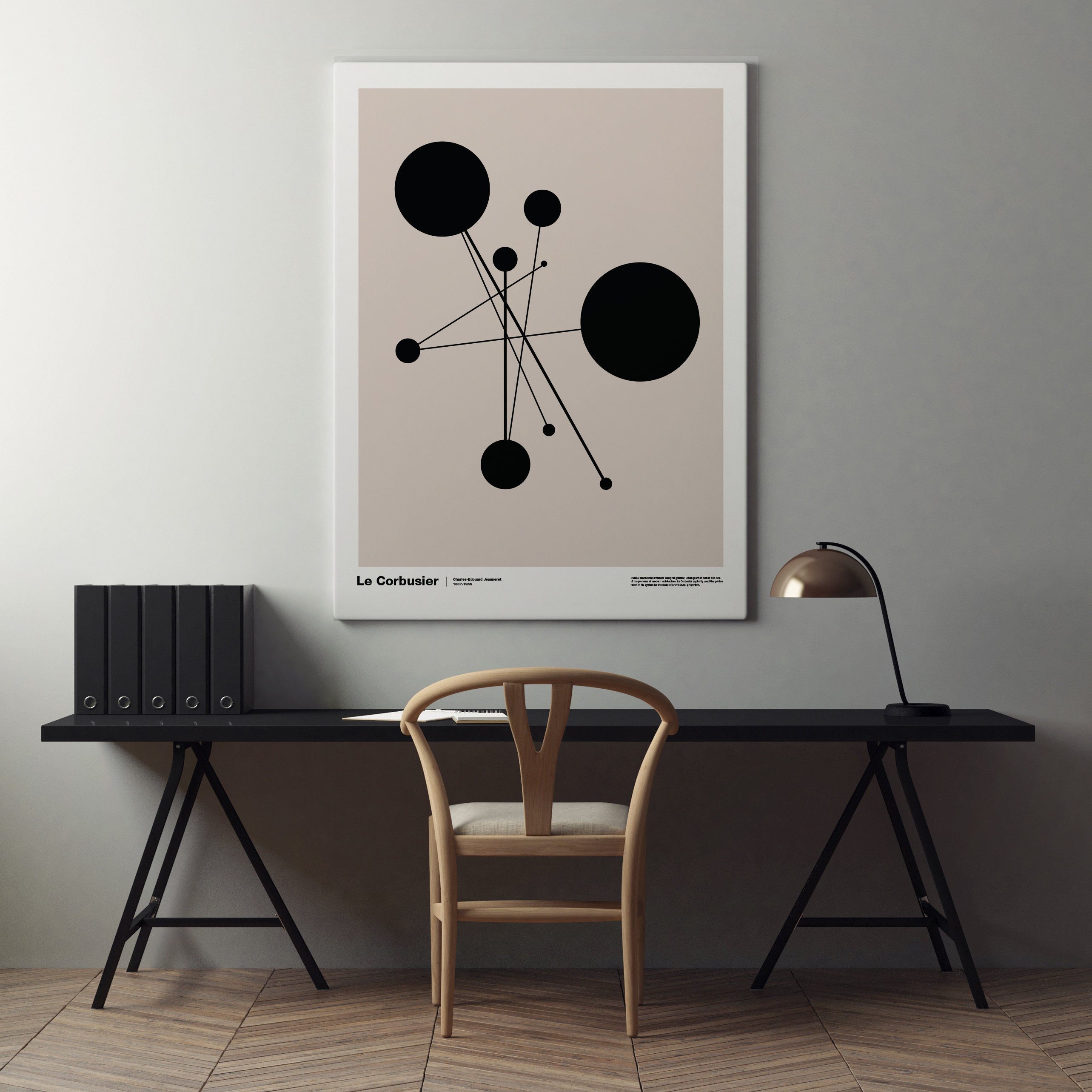 Le Corbusier Swiss Exhibition Poster Brutalism Mid-century