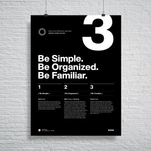 3 Principles of User Experience Design UX/UI Helvetica, typographic, digital design, product design, architecture, web design, infographic