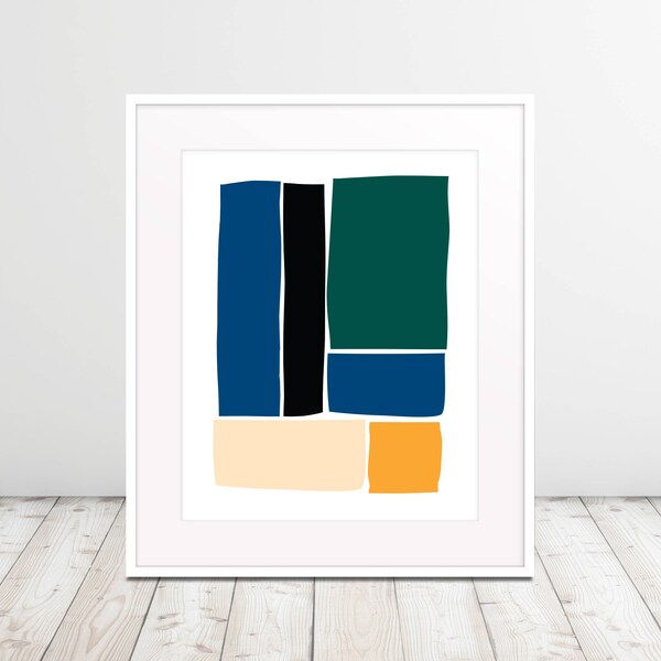 Color Block Art Etsy