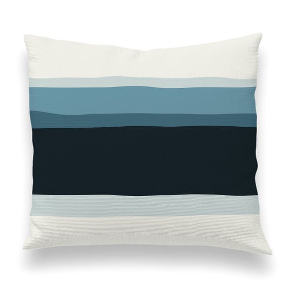 Organic Color Block Nautical Seaside Pillow, Modern, Geometric, Decorative Pillow Cover, Throw Pillow, Custom Design, Living Room Decor