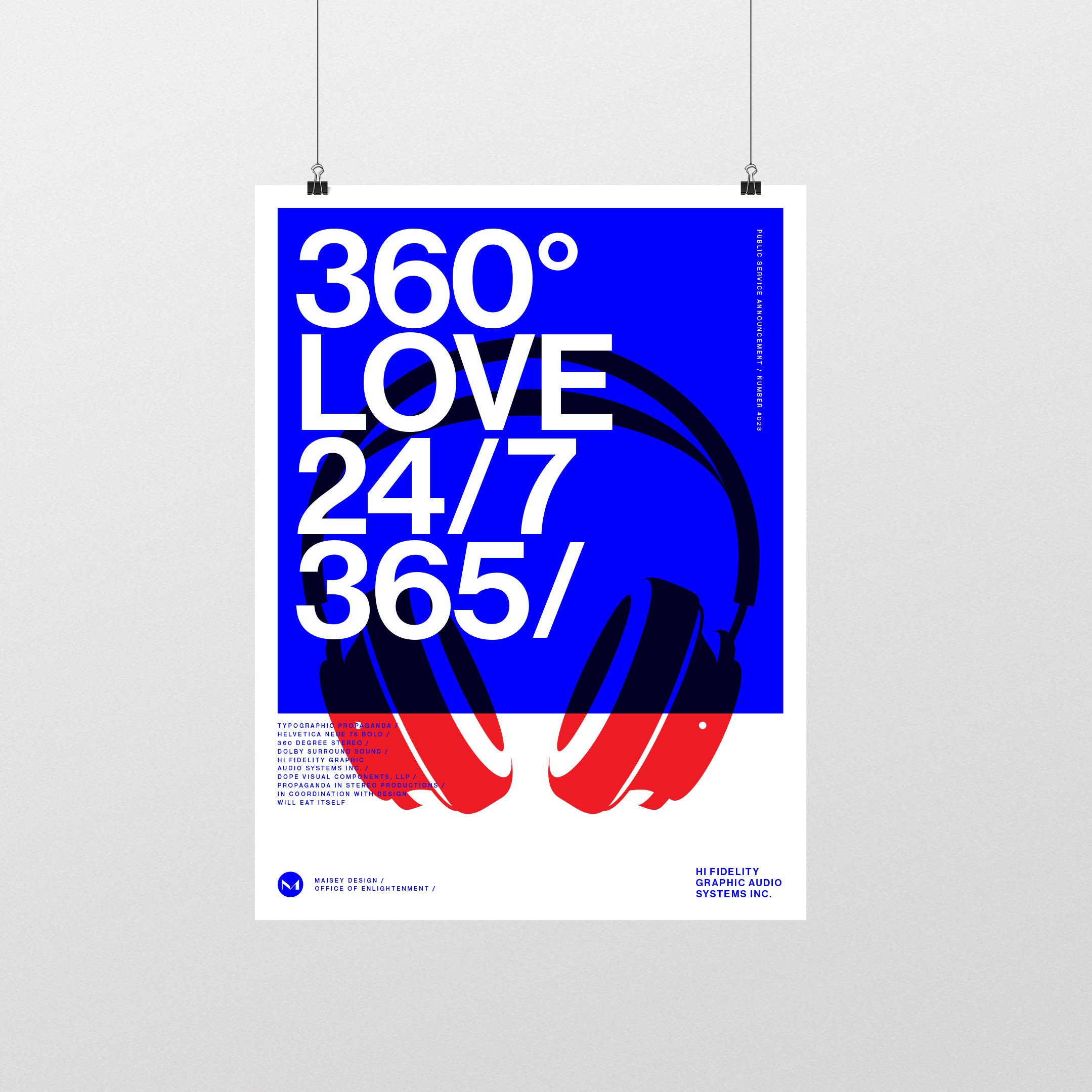 360 Degree Love / 24/7 365 Poster Hip Hop Graffiti Social Justice