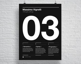 Massimo Vignelli Principals of Design Poster, Helvetica, Typographic, Funny, Quote, Modern Art, Print, Architecture, Italian, Graphic Design