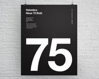 Helvetica Neue 75 Bold, Typographic, Swiss Typography, Quote, Black and White, Modern Art, Wall Art, Architecture, Free Shipping