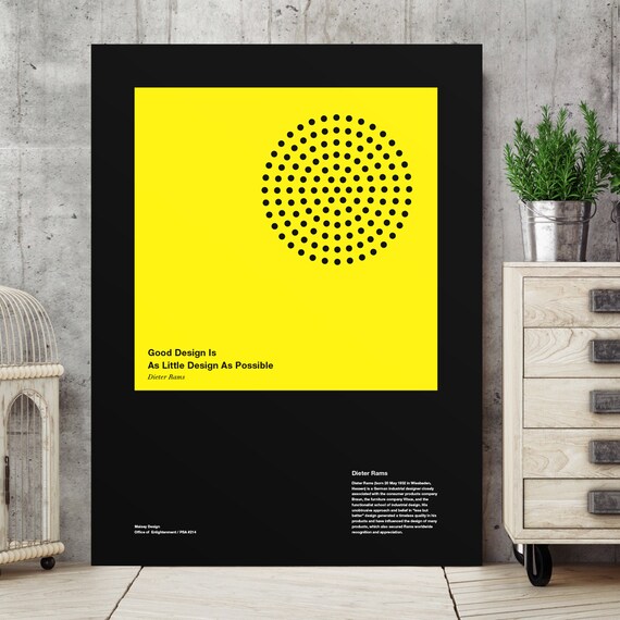 Dieter Rams, Good Design is as Little Design as Possible Poster