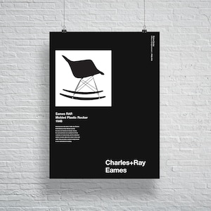 Charles and Ray Aemes Chair Interior Design Poster, Helvetica, Typographic, Funny, Quote, Black and White, Modern Art, Print,Architecture
