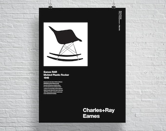 Charles and Ray Aemes Chair Interior Design Poster, Helvetica, Typographic, Funny, Quote, Black and White, Modern Art, Print,Architecture