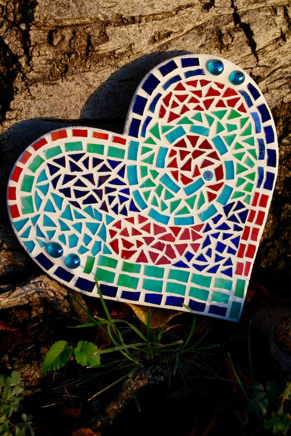 Items similar to Heart Mosaic, Mosaic Heart Wall Art, Mosaic Heart