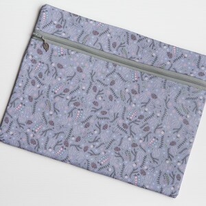 Medium floral cross stitch embroidery cotton project bag flowers pattern