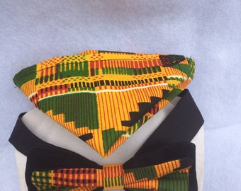 Kente Cloth Men's Bow Tie Set