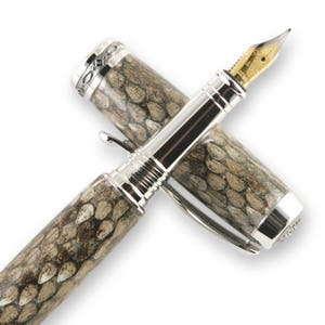 Genuine Rattlesnake Skin Jr Statesman Rollerball or Fountain Pen
