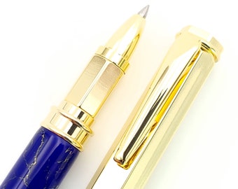 Pluma estilográfica o rollerball Lapislázuli TruStone Magnetic Vertex Gold