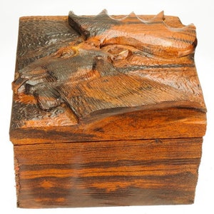 Desert Ironwood Rustic Moose Box carving