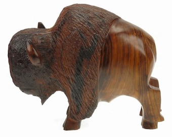 Desert Ironwood Buffalo carving - bison