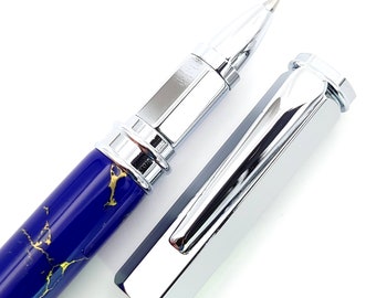 Lapis Lazuli TruStone Magnetic Vertex Chrome Estilográfica o Rollerball